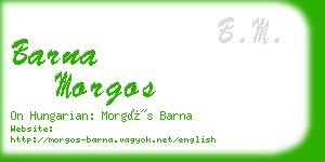 barna morgos business card